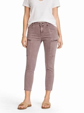Pistola Jeans Size 30 Topanga Skinny Cargo Distressed Moto Zippers Stretch Women